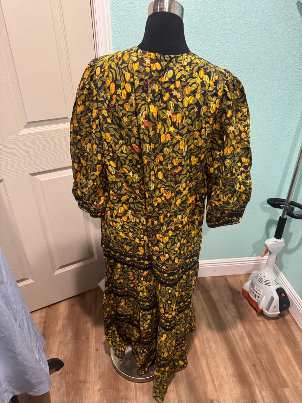 FARM Rio Star Fruits Maxi Yellow & Green Floral Tie-Front Maxi Dress - Picture 6 of 7